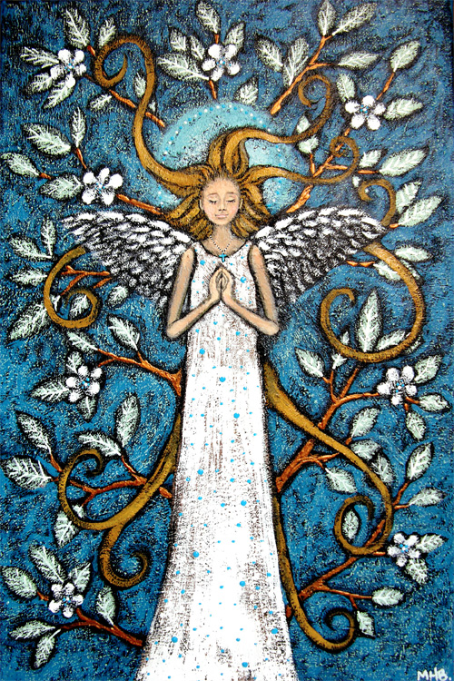 Margaret Blanchett Folk Art Angel.