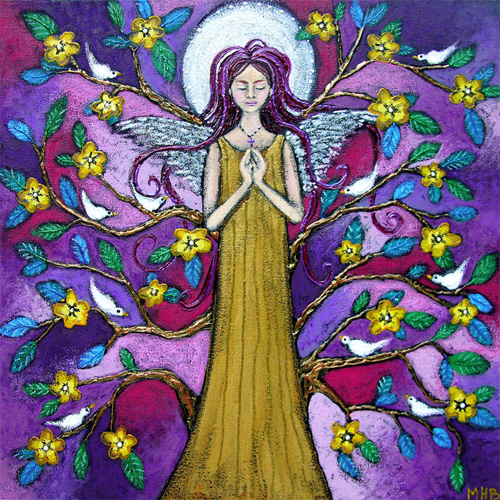 maggie blanchett angel spring folk art