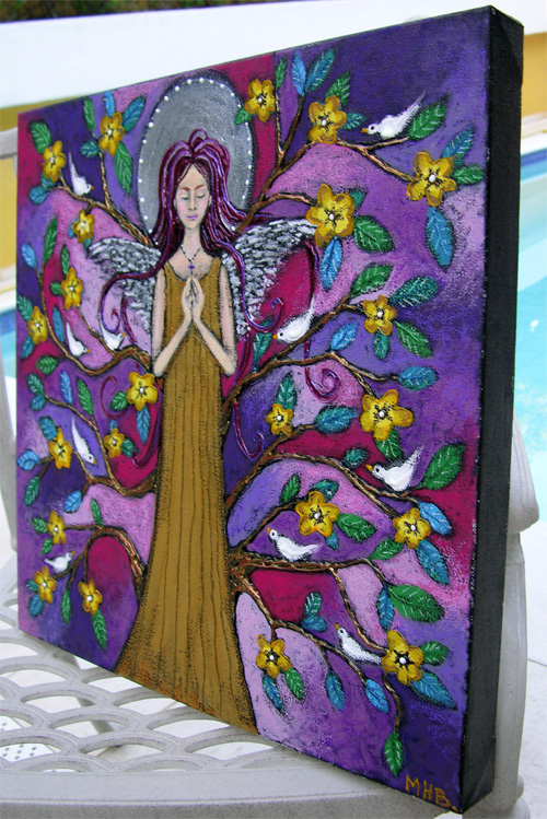 maggie blanchett angel spring folk art