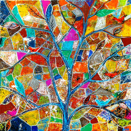 folk art tree