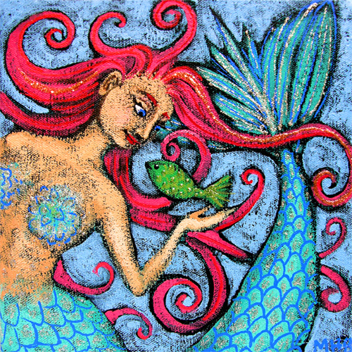 blanchett folkart mermaid